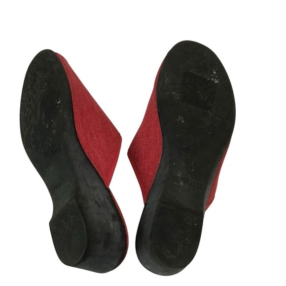 Semelflex Shelia Rouge SZ 40 Red Women’s Slides Sandals Open Toe - Picture 4 of 6